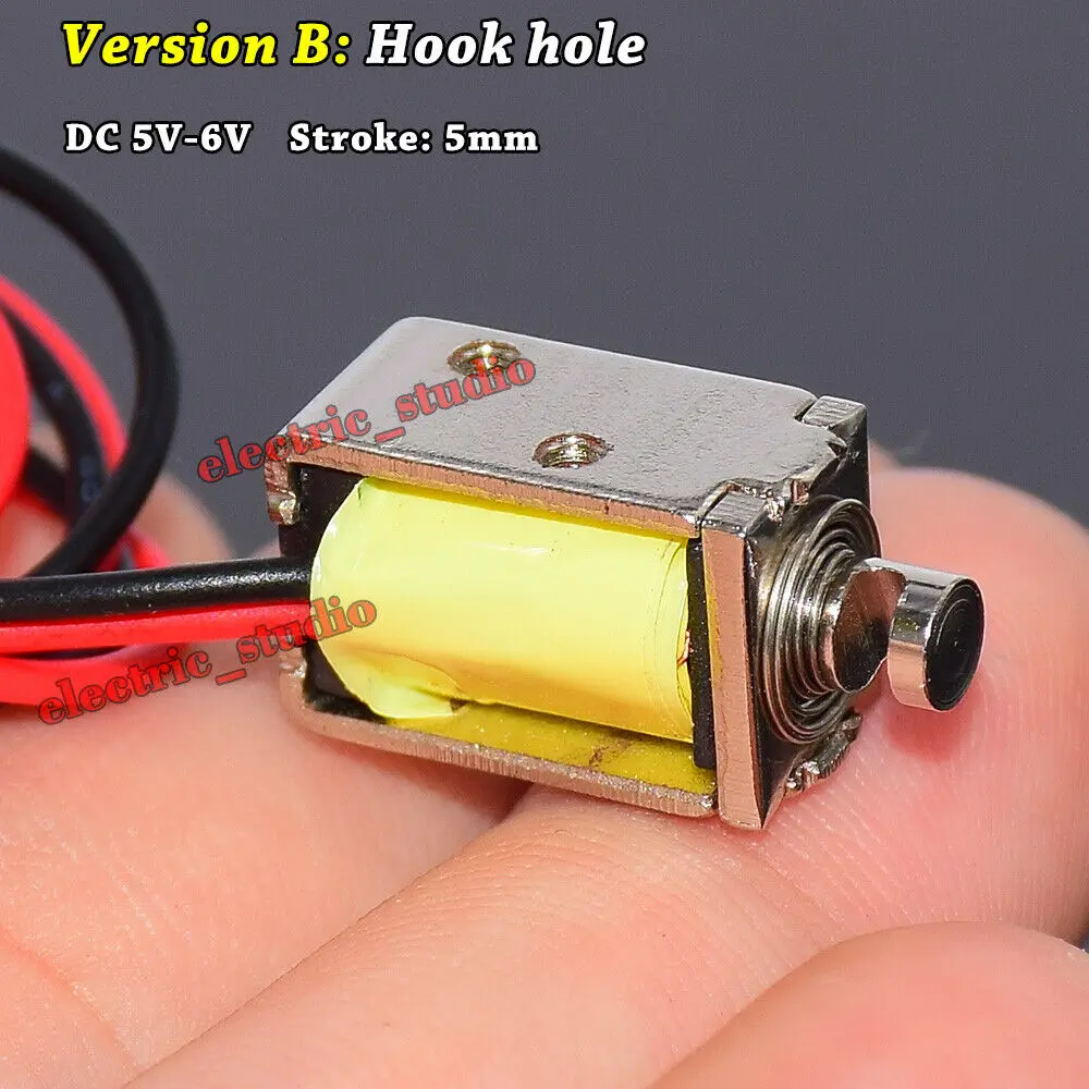 DC 5V-12V 6V Push Pull Type Micro Mini Solenoid Electromagnet - Foto 4