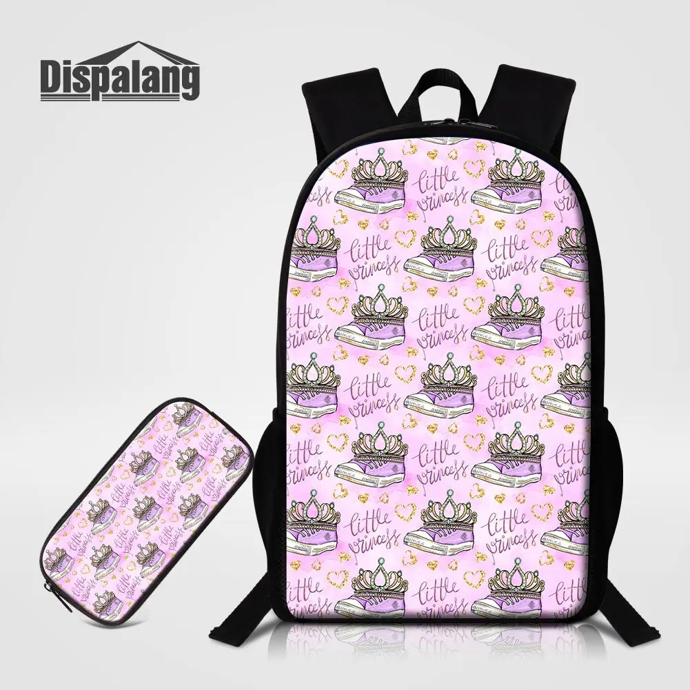 

Dispalang Cartoon Backpack For Girls 2 PCS Set Schoolbags With Pencil Case For Elementary For School Children Custom DIY Bookbag