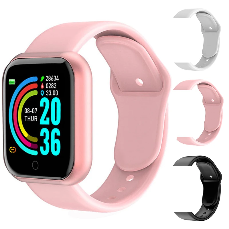D20 Smart Watch Men Sport Fitness Tracker Blood Pressure  Heart Rate  Monitor Y68 Women Bracelet For Android IOS Xiaomi Kids 