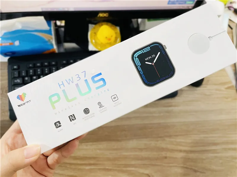 2022 HW37 Plus Smart Watch NFC Men Women IWO 44mm Smartwatch Series 7 Bluetooth Call DIY Face Fitness Tracker Clock PK X8 Max