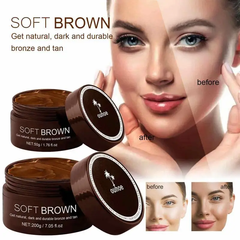 50/200g Self Tanner Lotion Long Lasting Sunless Indoor Tanning Lotion Natural Glow Body Bronzer Body Bronzing