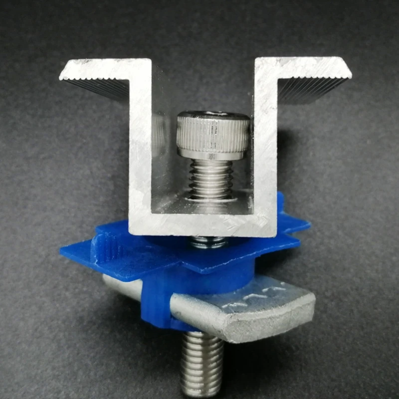 

10 Pcs Aluminum Alloy Solar Panel Clamps Solar Panel Mounting Bracket Clamp