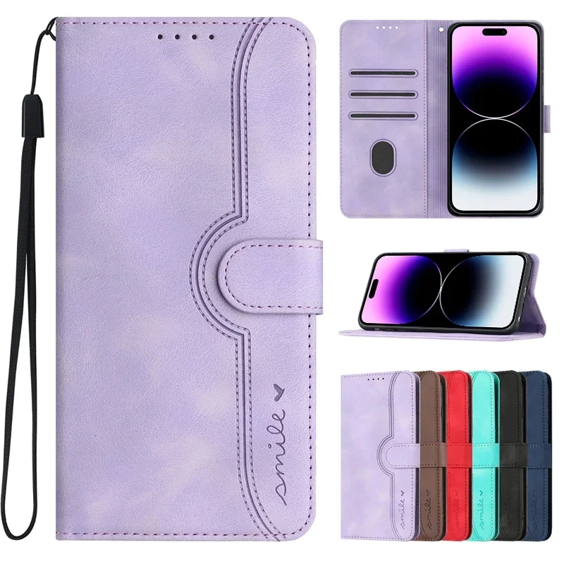 

Wallet For iPhone 15 Pro Max 14 Plus 13 Mini 12 Pro 11 SE 2020 2022 X XS XR XS Max 8 7 6 6S Card Slot Magnetic Flip Leather Case