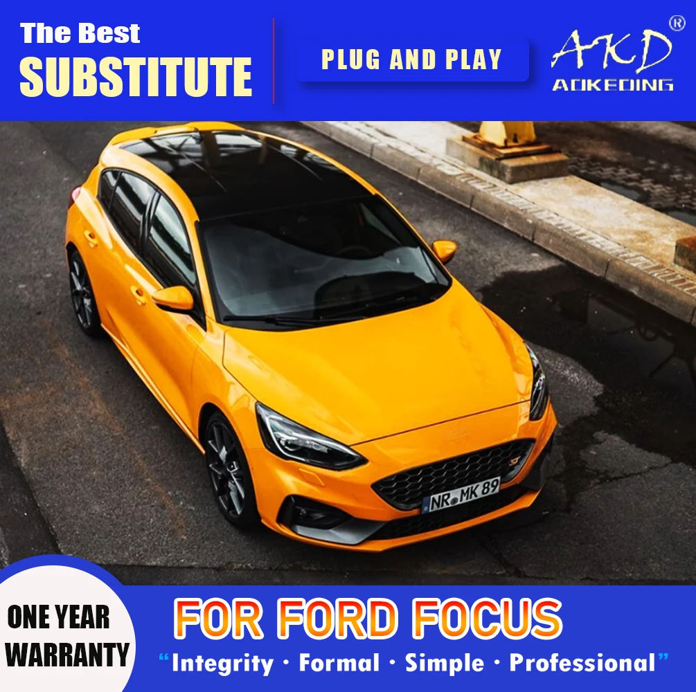 Specchietti Retrovisori Con Indicatore Di Direzione LED Per Ford Focus MK4 2019-2020 - Luci Dinamiche (Blu-Giallo)