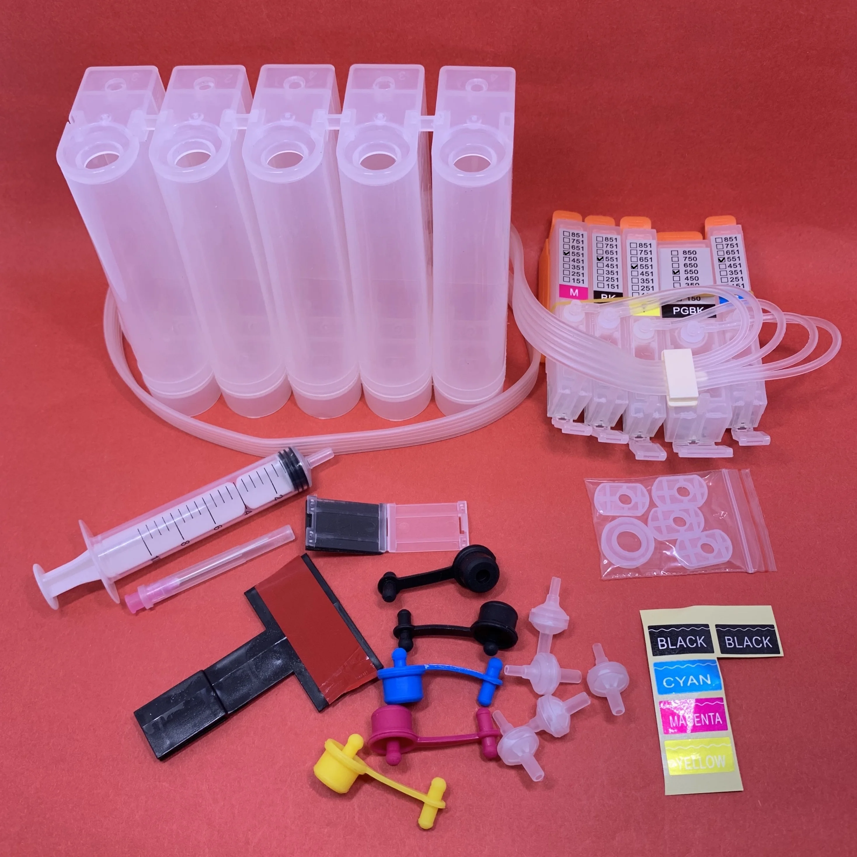 Sistema Di Rifornimento Continuo Dell'Inchiostro Pgi-550 Cli-551 Per Canon Pixma Ip7250 Ip8750 Mg6350 Mg5450 Mg5550 Mg5650 Mx925 Mx725 Mg7150 Mg7550