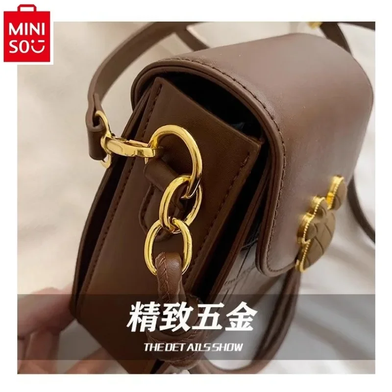 MINISO Disney Mickey Fashion Trendy One Shoulder Crossbody Bag Student High Quality Sweet Versatile Storage Phone Bag