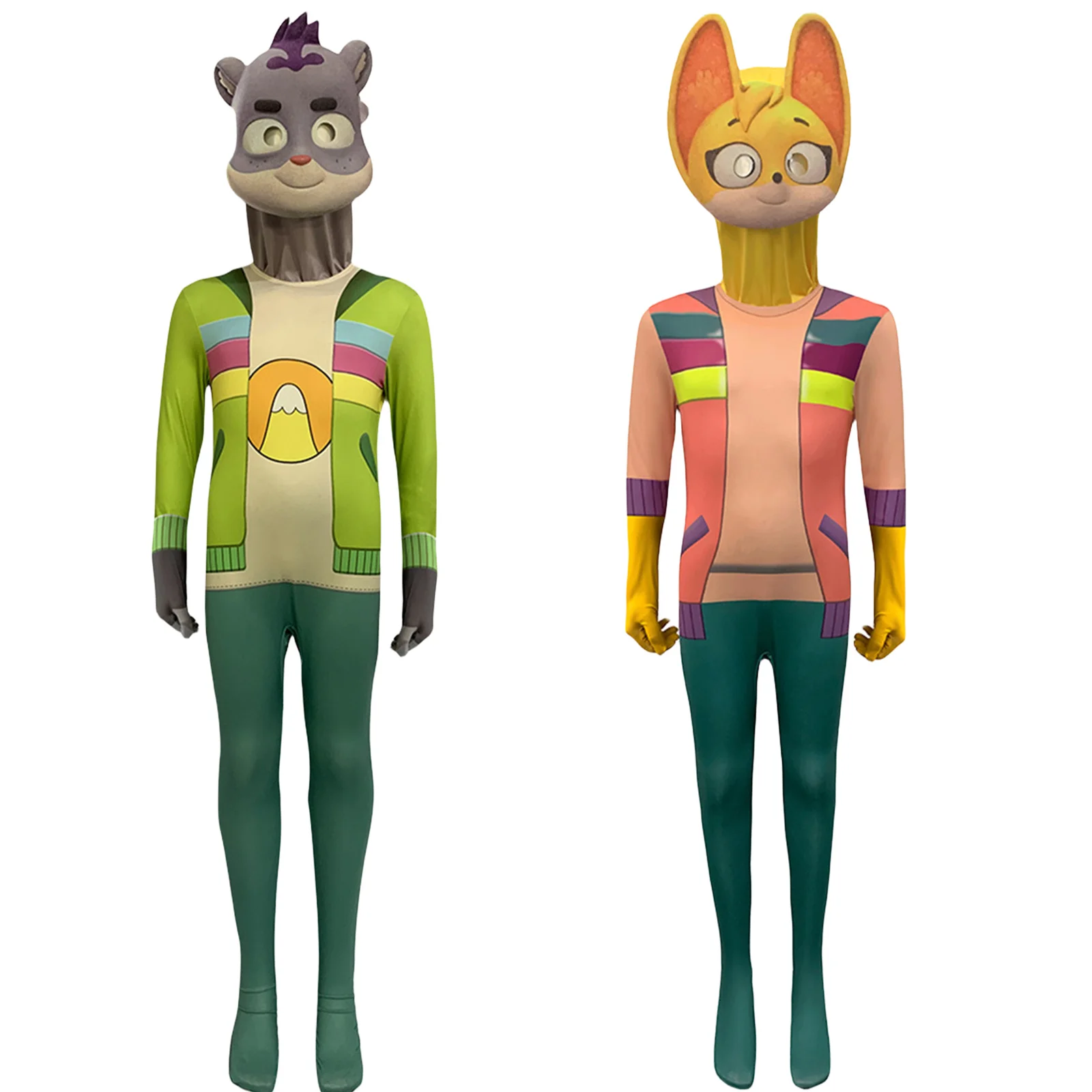 

Anime Creature Cases for Sam Casey Cosplay Halloween Costume Role Play Bodysuit Rompers Printed Jumpsuit Mask Full Set for Kids