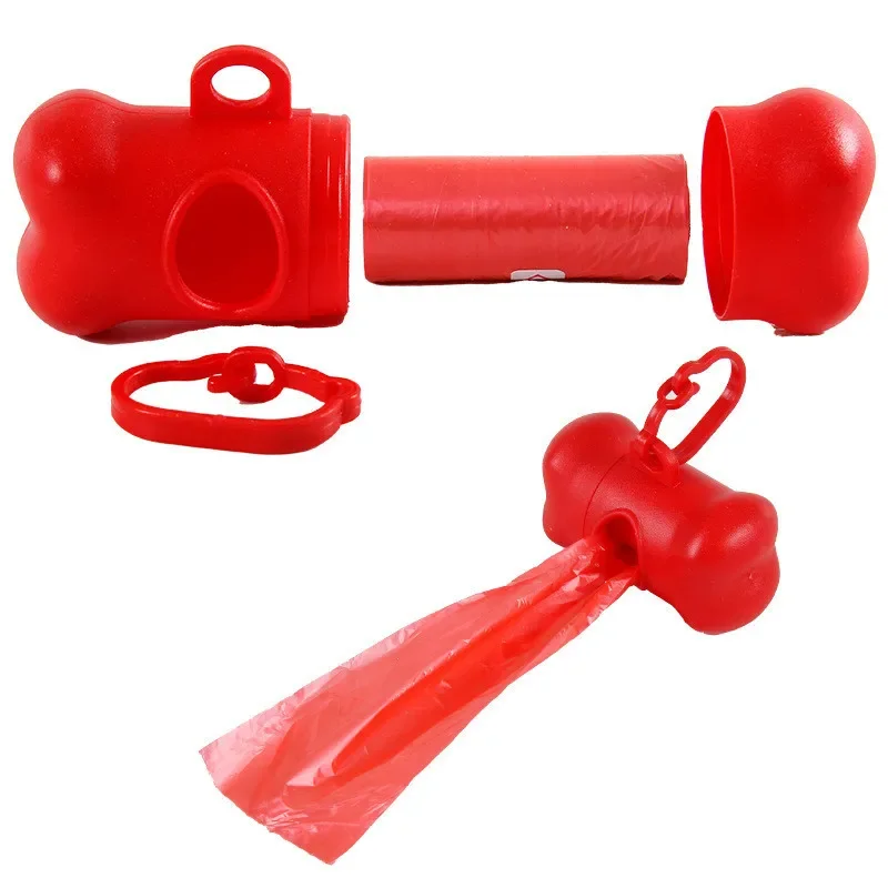 Pet Waste Bag Dispenser for Dog Waste Bag Holder Plastic Garbage Dispenser Carrier Case Dog Pet 1 Roll Poop Bags