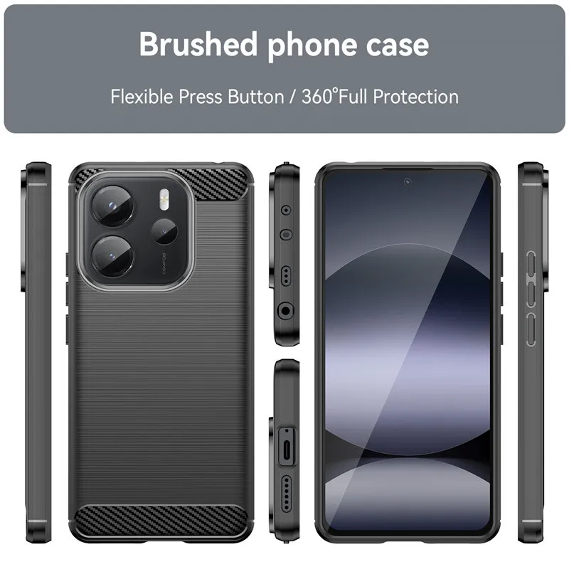 Shockproof Soft Silicone TPU Protective Bumper Case - 6.67 Inch