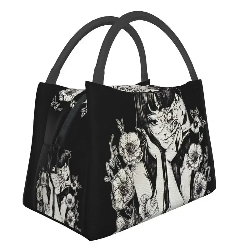 Flower Tomie Junji Ito Portable Lunch Box Japan Horror Manga Cooler Thermal Food Insulated Lunch Bag Office Pinic Container