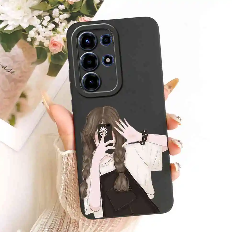 Floral Silicone Soft Shockproof Back Cover Case