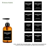 7/8 PCS Shampoo Conditioner Body Wash Bathroom Bottle Stickers Waterproof Soap Dispenser Labels Large Size Lotion Label Sticker 1