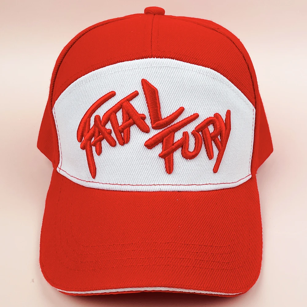 

2023 Christmas Gift Anime Game Baseball Cap Truck Driver Terry Bogard Boxing Cosplay Hats Red Letter Adjustable Caps