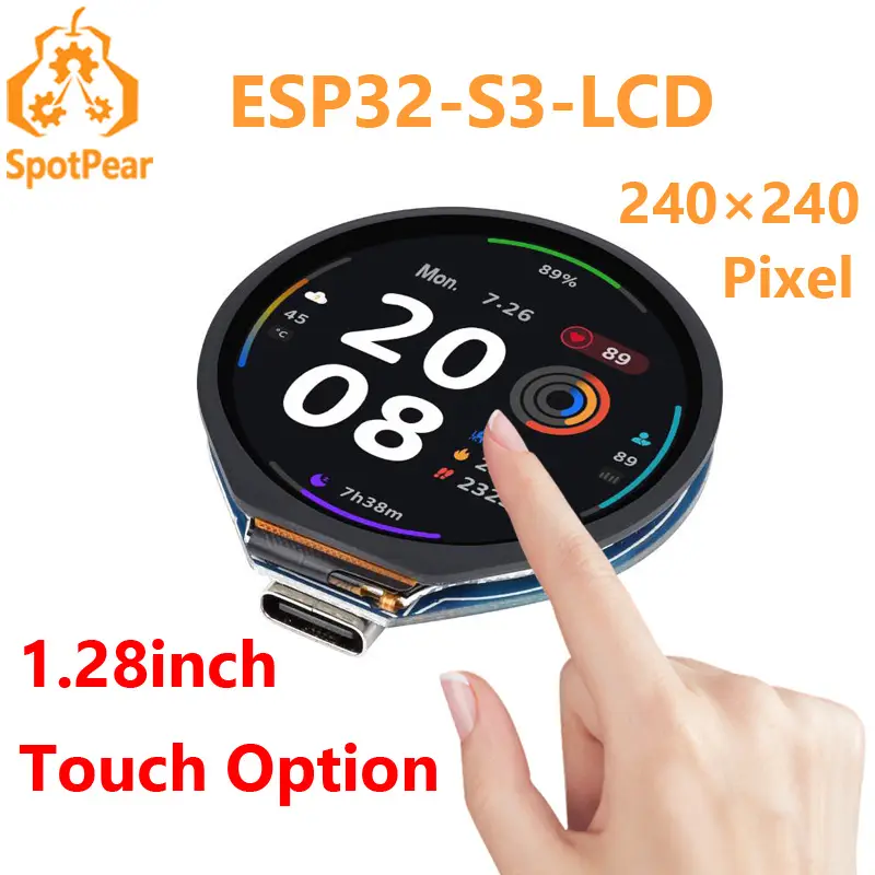 ESP32-S3 development board 1.28 inch Round Touch LCD Display Screen Option/ Accelerometer/ Gyroscope Sensors image 1