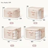 Large Quilted Bag Clothes Storage Wardrobe Organiser Waterproof Blanket Storage Bag Zippers With Clear Window Bolsa Guardar Ropa 6