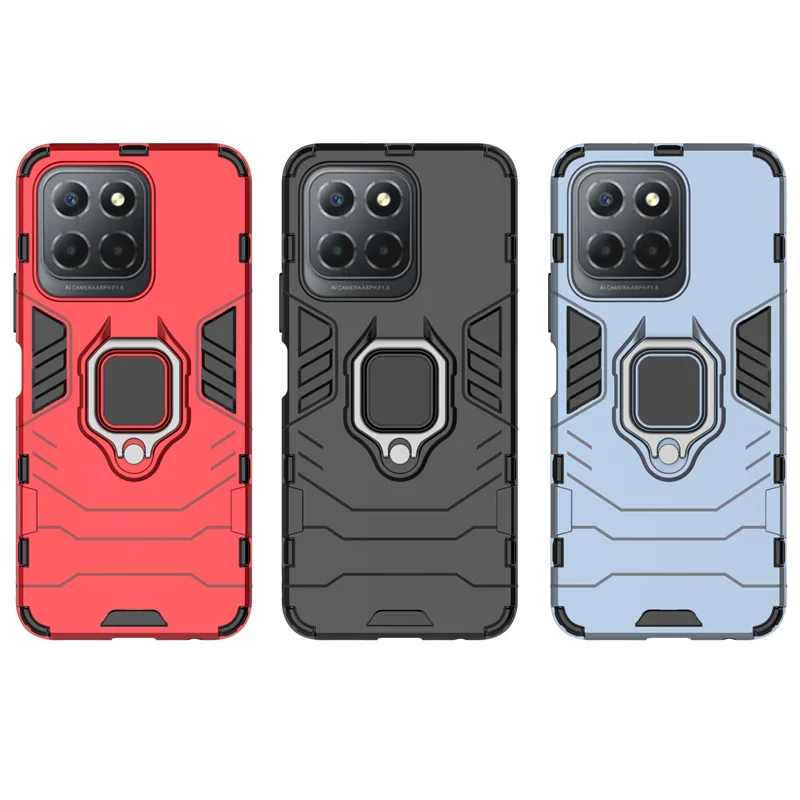 Honor X6 X 6 Vne-Lx1 Vne-Lx2 Custodia Antiurto Paraurti Armor Funda Per Honor X6 Honorx6 Cover Finger Metal Ring Bracket Back Etui