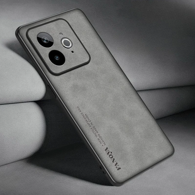 Luxury PU Leather Skin Feel Shockproof Phone Case - Simple and Elegant Bumper Cover