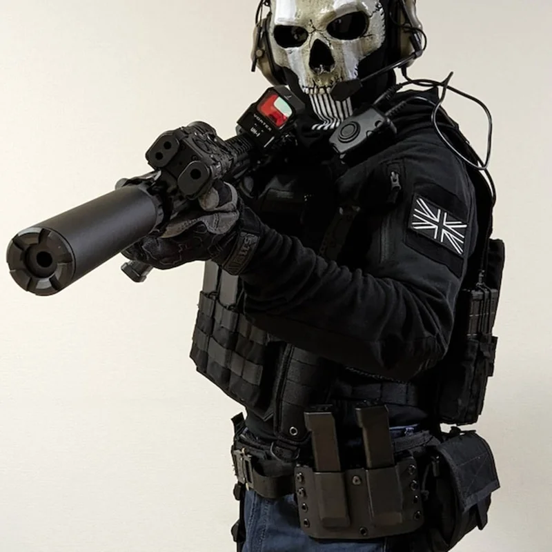 Ghost mask V2 - Operador MW2 airsoft COD Cosplay Airsoft Tactical Skull Full Mask - AliExpress