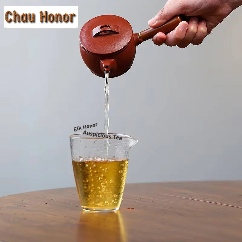 170ml Handmade Yixing Purple Clay Teapot Chinese Zisha Tea Sets Household Filter Tea Maker Side Hand Pot Boutique Beauty Kettle