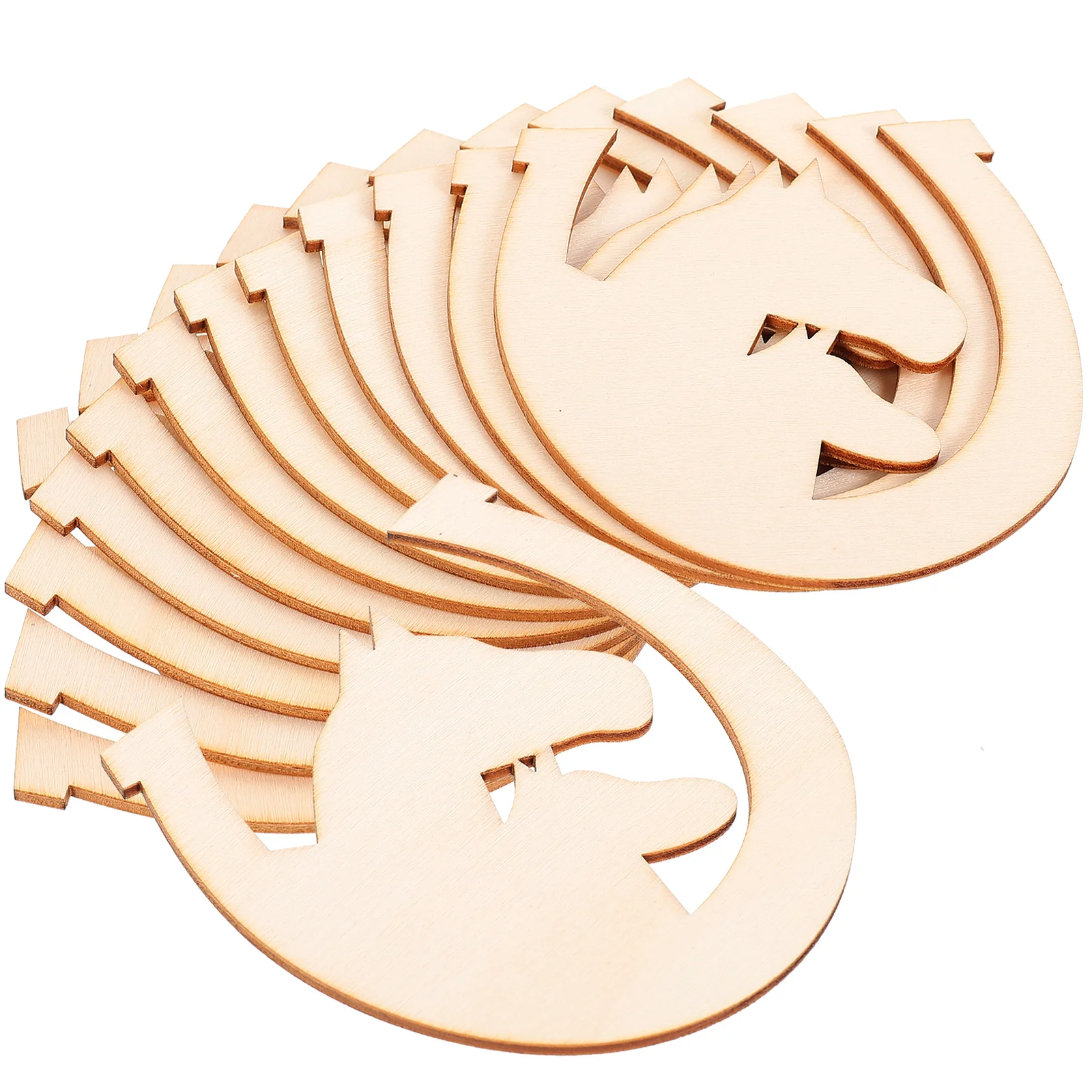 

Horseshoe Unfinished Wooden Cutouts Unpainted DIY Wood DIY Wood Pendant Graffiti Painting Festival Decorative Wood Chip