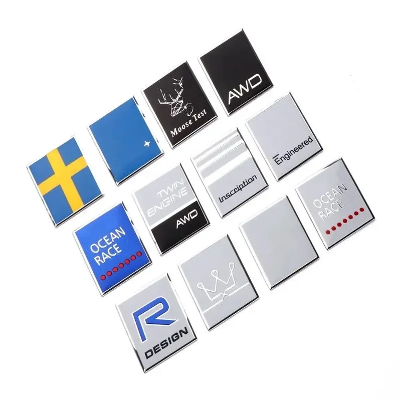 3D Alluminio Sottile Adesivo Rdesign Polestar Awd Ocean Race Emblema Svezia Corona Distintivo Per Volvo Xc60 Xc90 Xc40 V40 V60 V90 S60 S90