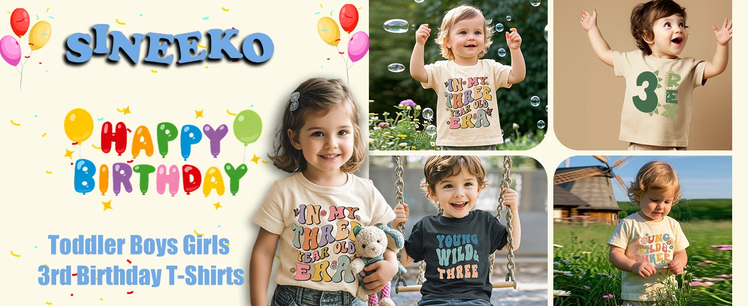 3rd Birthday Toddler Shirt, In My Three Year Old Era Kids Birthday Shirt, Third Birthday Tee