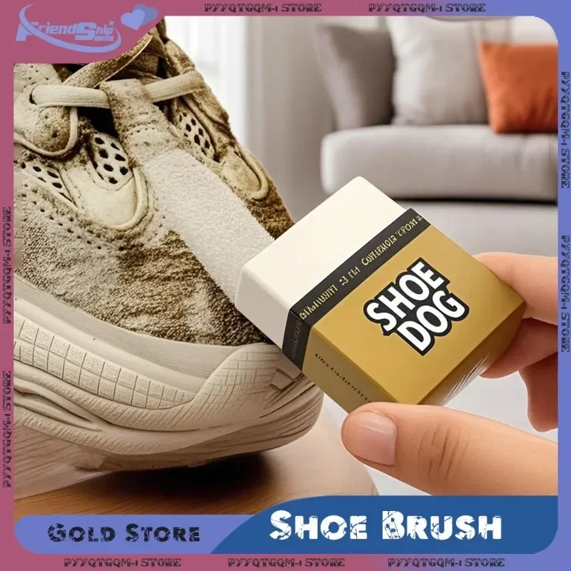 Dry Cleaning Rubber Eraser for Sneakers White Shoes Suede Fabric Stain Removal Brush Portable Travel-Friendly Shoe Care Tools