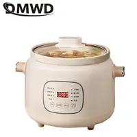 DMWD 3L Household Electric Slow Cooker Stew Pot  Ceramic Soup Pot Casserole Breakfast Machine Porridge 24H Appointment 2