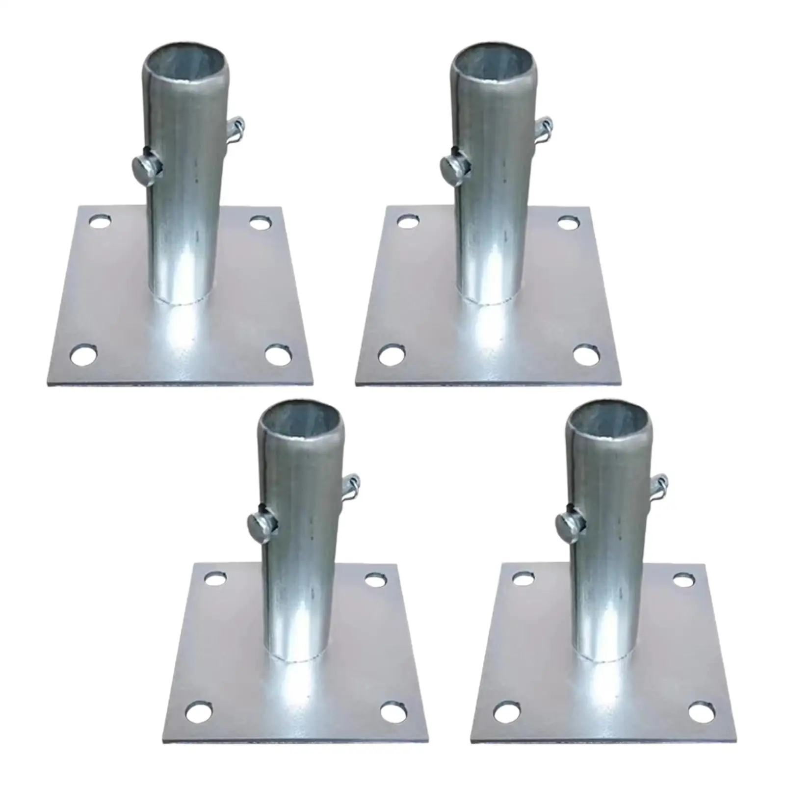 

4x Scaffold Base Plates 4.7x4.7inch Accessories Simple Installation Welded Construction Galvanized for Scaffolding