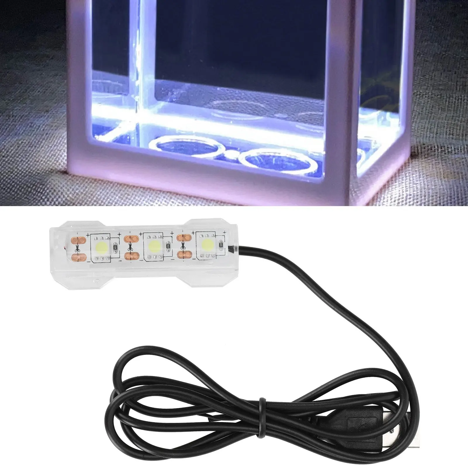 Small Aquarium Water Plant Light Desktop Fish Decoration Soft LED Lamp Small Aquarium Light Decoration led lamp aquarium light aquarium lamp