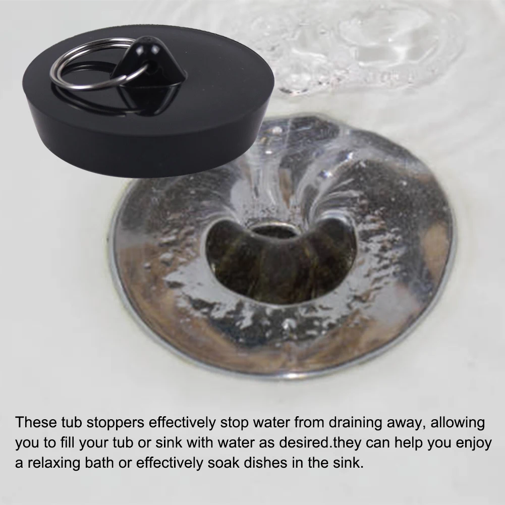 3pcs 45mm Tub Stopper Bath Plug Kitchen Sink Wash Basin