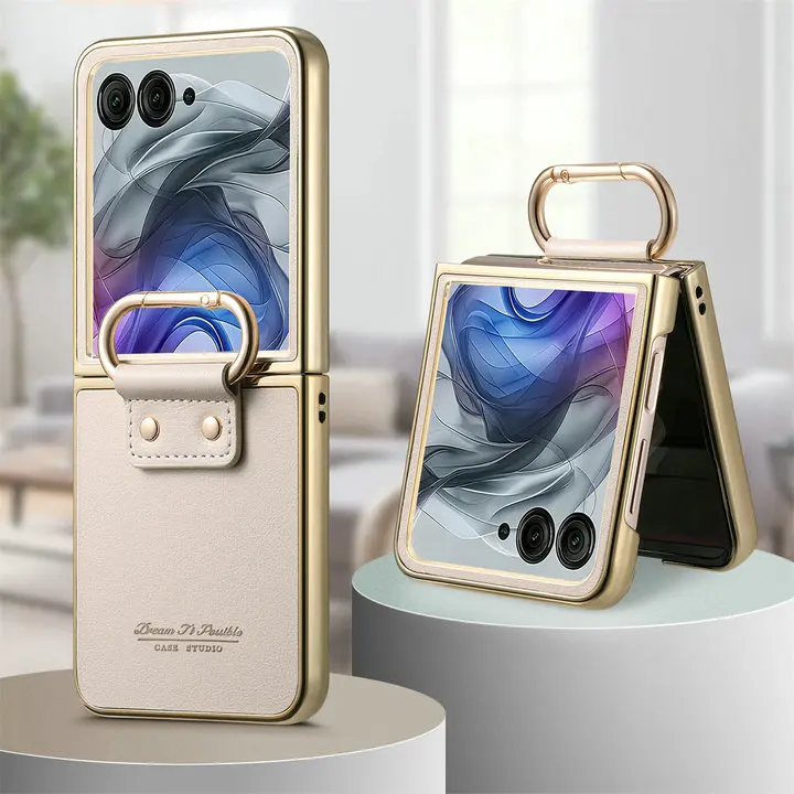 Leather Armor Ring Case - Luxury Back Panel Cover