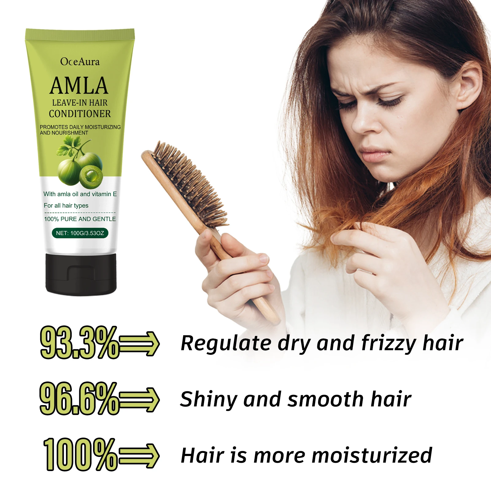 Leave-In Conditioner Nourishing Moisturizing Repair Dry Damaged Hair Root Strengthening Reduce Frizz Smoothing Hair Conditioner