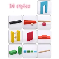 Wooden Mechanism Dominoes Set Institution Accessories Organ Blocks DIY Dominoes Building Set Puzzle Toys Montessori Games Toys - Image 6
