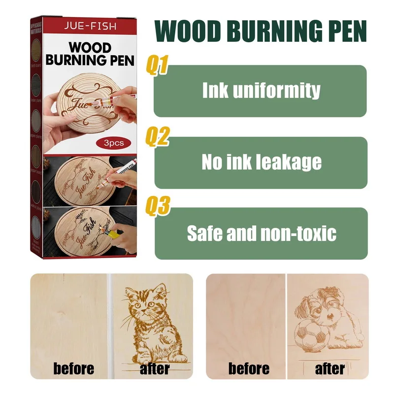 Multifunction Pen Invisible Ink Pen Highlighter Pens Water Color Brush Pen Conductive Ink Pen Car Painting Pen Ink Ballpoint Pen Coloured Glue Pen Knysna 3Pcs DIY Wood Burning Pen Scorch Wood Burned Marker Pyrography Caramel Pens Safe Non-toxic Art Pyrography Tools Kid Gift