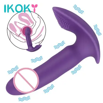 IKOKY Silicone Vibrator Vaginal Massage Wearable Dildo Adult Sex Toys for Woman Female Masturbator G Spot Clitoris Stimulator 1