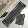 Rug for Kitchen Floor Mat Water-absorbing Non-slip Foot Mats Runway Long Carpet Black Carpets Minimalist Home Decoration Rugs 1