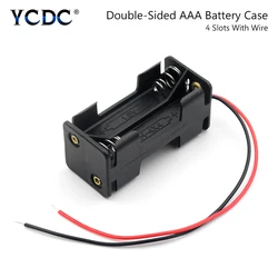 Compact AAA Battery Storage Case with Leads - 10 Pack (AAA SD 4 Slots 10Pcs)