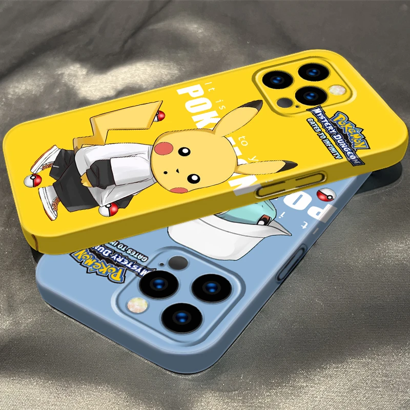 Pokemon Pikachu Squirtle Art Film Custodia Per Telefono Per Apple Iphone 14 13 12 Mini 11 Xs Pro Max X Xr 8 7 Plus Se Feilin Hard Cover