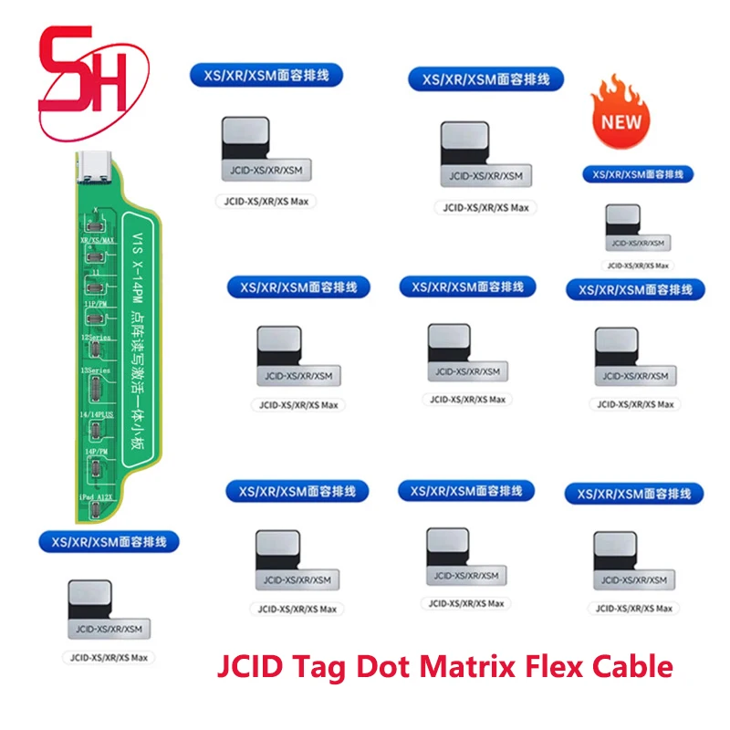 

Новый JCID JC Tag Face id гибкий кабель для IPhone X XR XS MAX 11 12 PRO MAX Mini точечная матрица ремонт чтения и записи данных