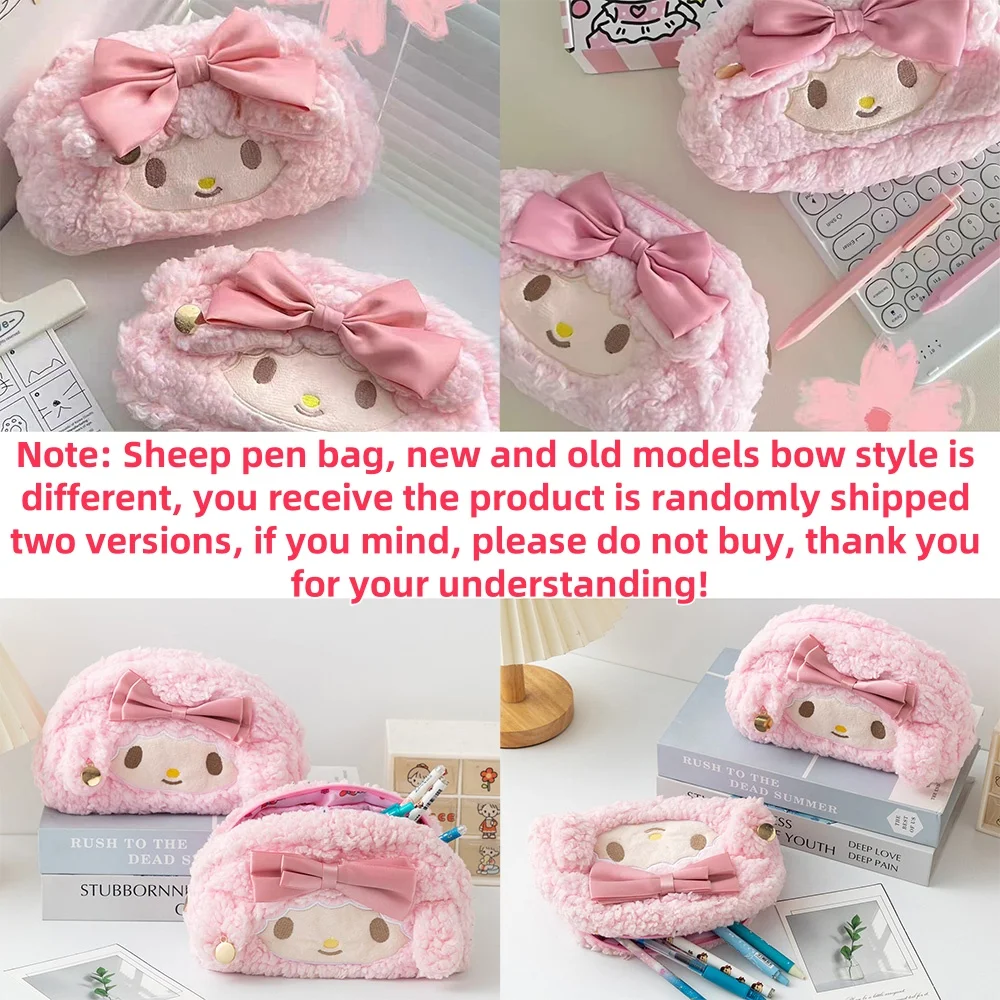 Cartoon Sanrio Melody Girl's Heart-Shaped Pencil Case With Large Capacity