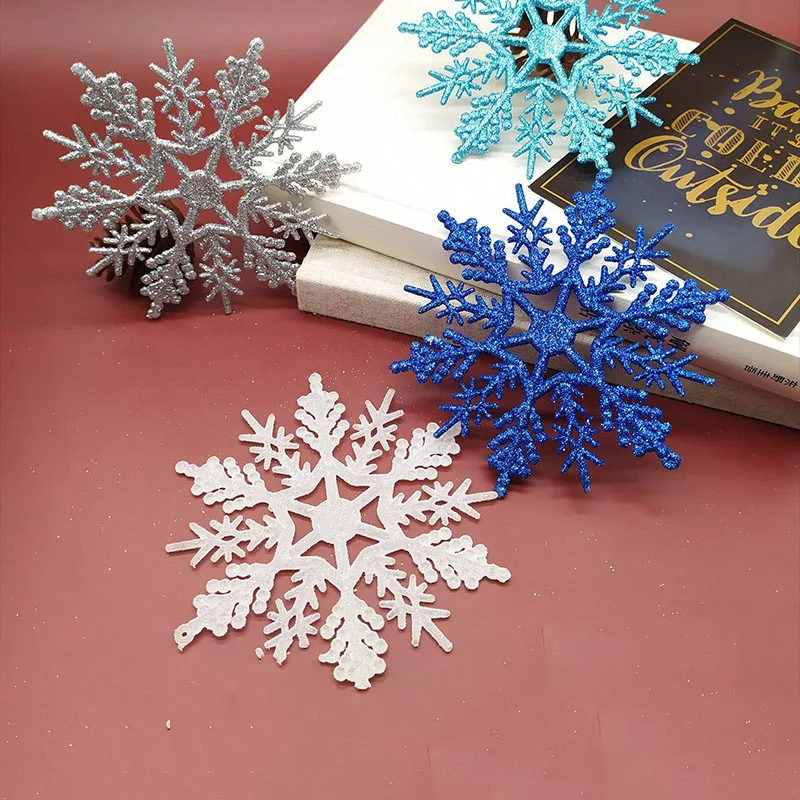 Christmas Ornaments Winter Snow Decoration Plastic Snow Flakes Window Mounting Accessories