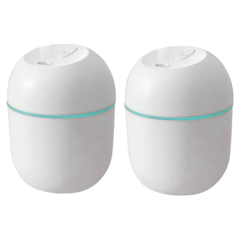

Hot 2X Air Humidifier USB Small 220Ml Mini Portable Cool Mist Diffuser For Bedroom Office Desk Car Aroma Atomizer,White