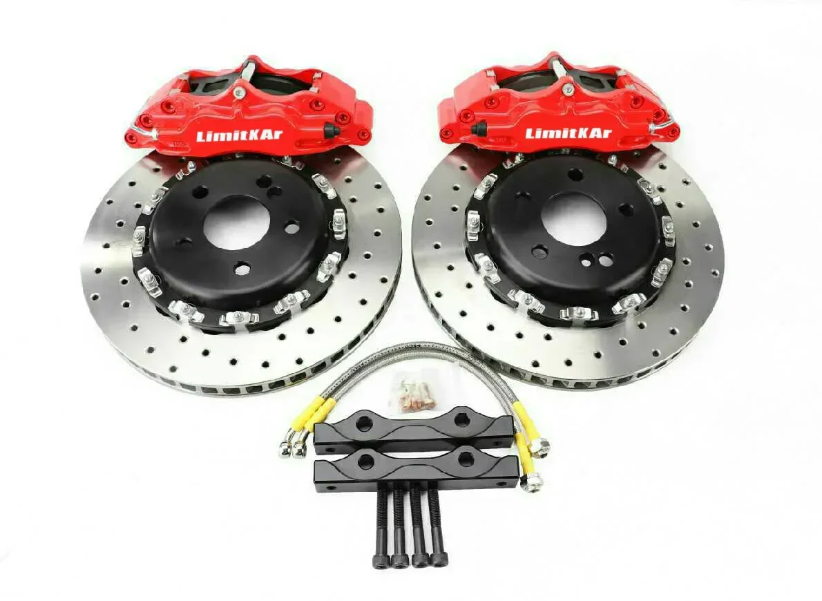 Universal Brake System For AP 5200 Racing 4 Pots Modified Big Brake Caliper 330mmx28mm Disk For 17 Inch Wheel BMW E46
