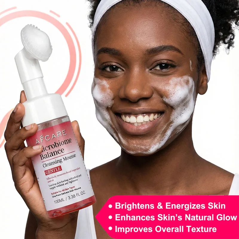 AFCARE Gentle Cleansing Mousse Face Wash for Sensitive Dry Skin - Soothing Daily Hydrating Cleanser That Removes Oil Buildup - 6