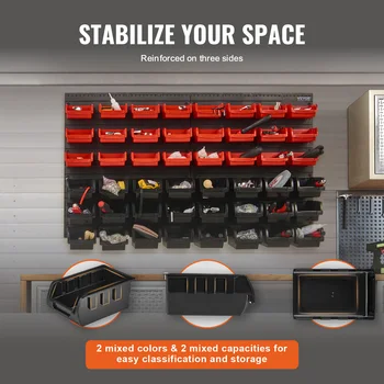 Wall Storage Bin Set 4
