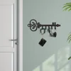 Wall Mounted Key Holder, Key Storage Row Hooks For Wall Decorative , Black Metal Key Organizer Rack Hook for wall Storage Rack 5