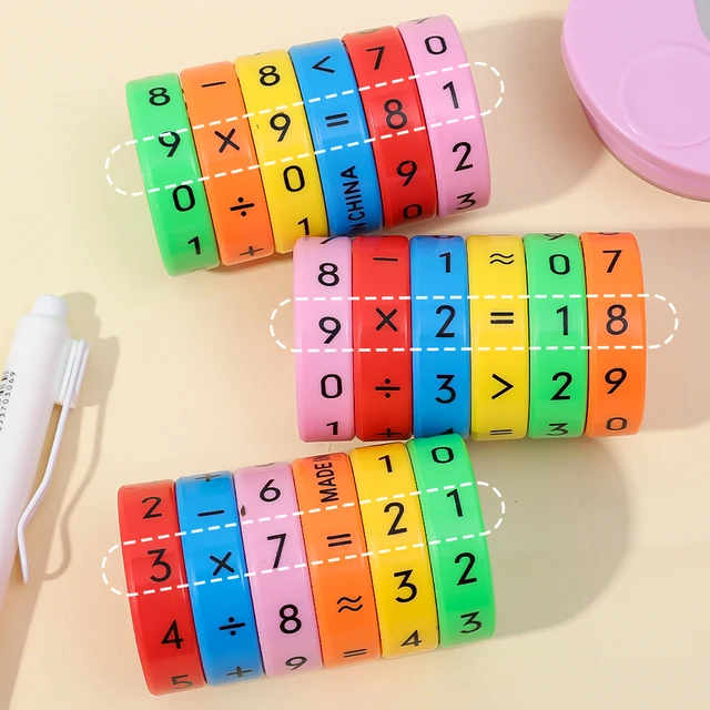 1-3pcs Arithmetic Intelligence Early Education Toys for Children Puzzle Arithmetic Cube Detachable Cylindrical Digital Cube Toys 5
