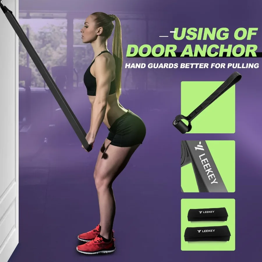 Resistance Bands, Exercise Bands with Handles,Pull Up Assist Bands - Band Set with Door Anchor - Bands for Working Out,Band for