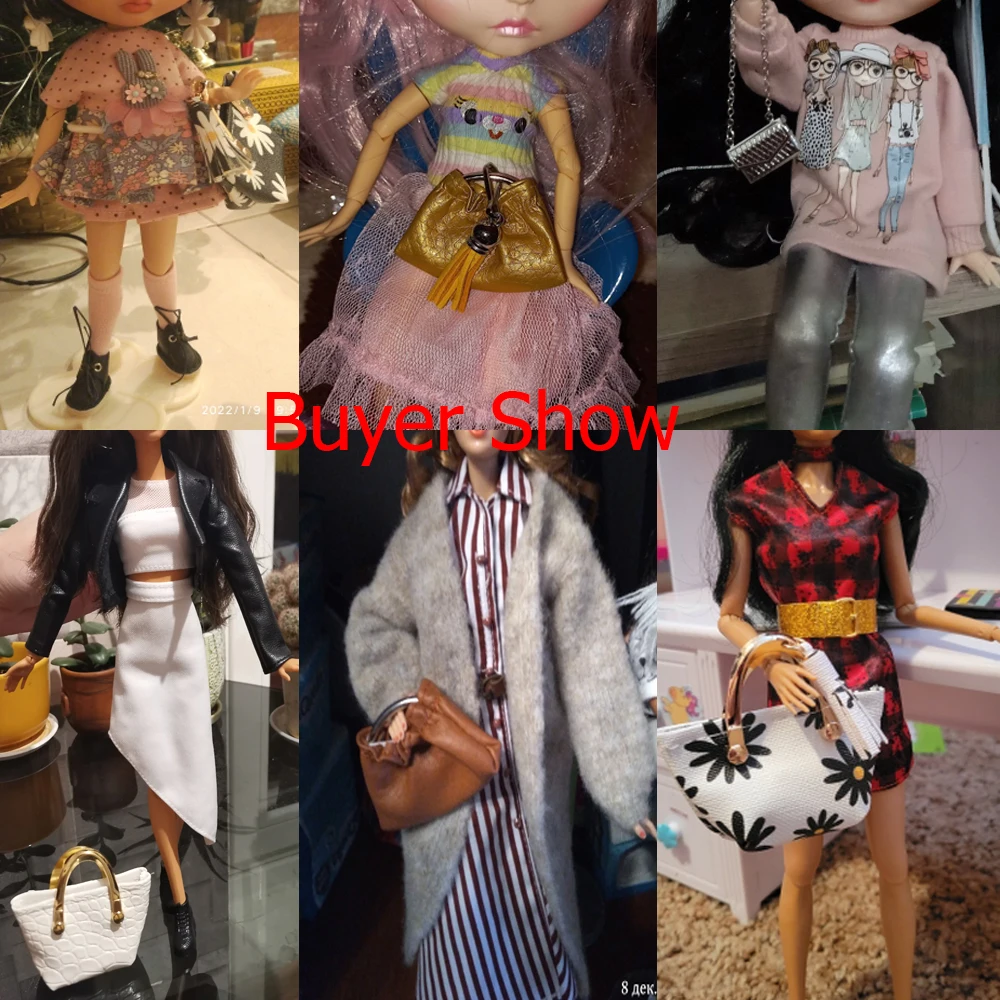 Doll Accessories Doll Clothes Accessories Plush Doll Accessories 1/6 Doll Accessories Doll Handbag Lady Leather Bag Purse Accessories Dollhouse Girls Gift Toys